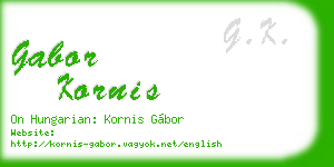 gabor kornis business card